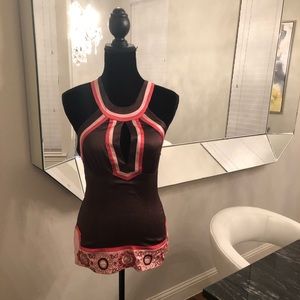 Bebe silk top with matching shorts